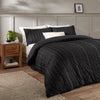 Striped Black Bedding - Harrison Stripe Tufted Soft Touch Duvet Cover Set Black Duvet Day