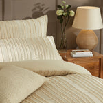 Striped Cream Bedding - Harrison Stripe Tufted Soft Touch Duvet Cover Set Linen Duvet Day