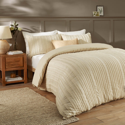 Striped Cream Bedding - Harrison Stripe Tufted Soft Touch Duvet Cover Set Linen Duvet Day