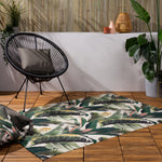 Floral Green Rugs - Hawaii 120x170cm Outdoor Washable Rug Green Wylder