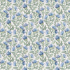 Voyage Maison Hawick Printed Cotton Fabric in Bluebell Cream