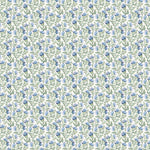 Voyage Maison Hawick Printed Cotton Fabric in Bluebell Cream