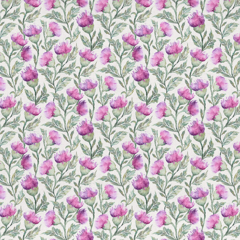 Hawick Printed Fabric Sample Swatch Fuchsia Cream