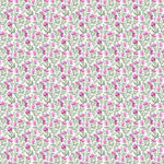 Voyage Maison Hawick Printed Cotton Fabric in Fuchsia Cream