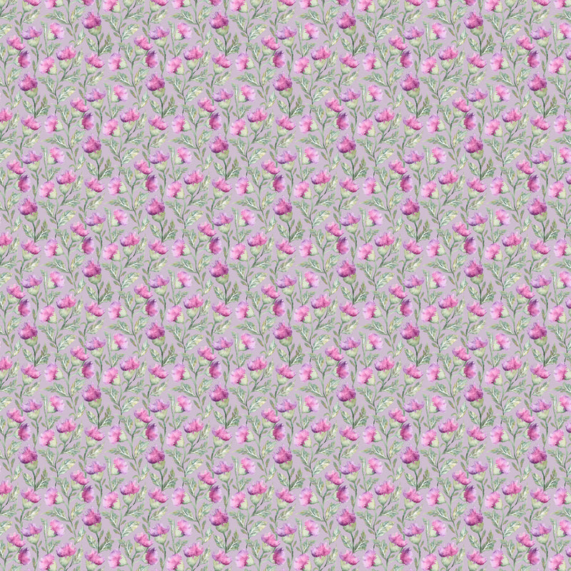 Voyage Maison Hawick Printed Cotton Fabric in Mauve