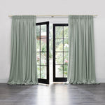 Voyage Maison Hawley Linen Blend Pencil Pleat Curtains in Egg