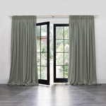 Voyage Maison Hawley Linen Blend Pencil Pleat Curtains in Flint