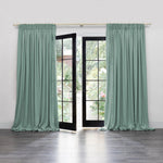 Voyage Maison Hawley Linen Blend Pencil Pleat Curtains in Spa