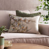 Floral Green Cushions - Hawthorn Printed Cushion Cover Olive Darren Woodhead