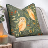 Evans Lichfield Hawthorn Owls Cushion Cover in Bottle