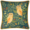 Evans Lichfield Hawthorn Owls Cushion Cover in Teal