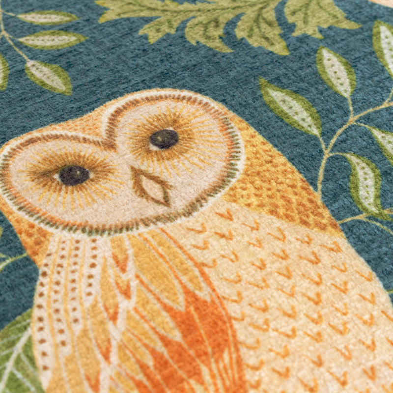 Evans Lichfield Hawthorn Owls Cushion Cover in Teal