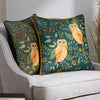 Evans Lichfield Hawthorn Owls Cushion Cover in Teal