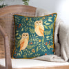 Evans Lichfield Hawthorn Owls Cushion Cover in Teal