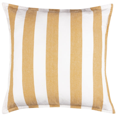 Striped Yellow Cushions - Hayle 100% Cotton Outdoor Cushion Cover Honey Yard
