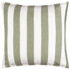 Striped Green Cushions - Hayle 100% Cotton Outdoor Cushion Cover Lichen Yard