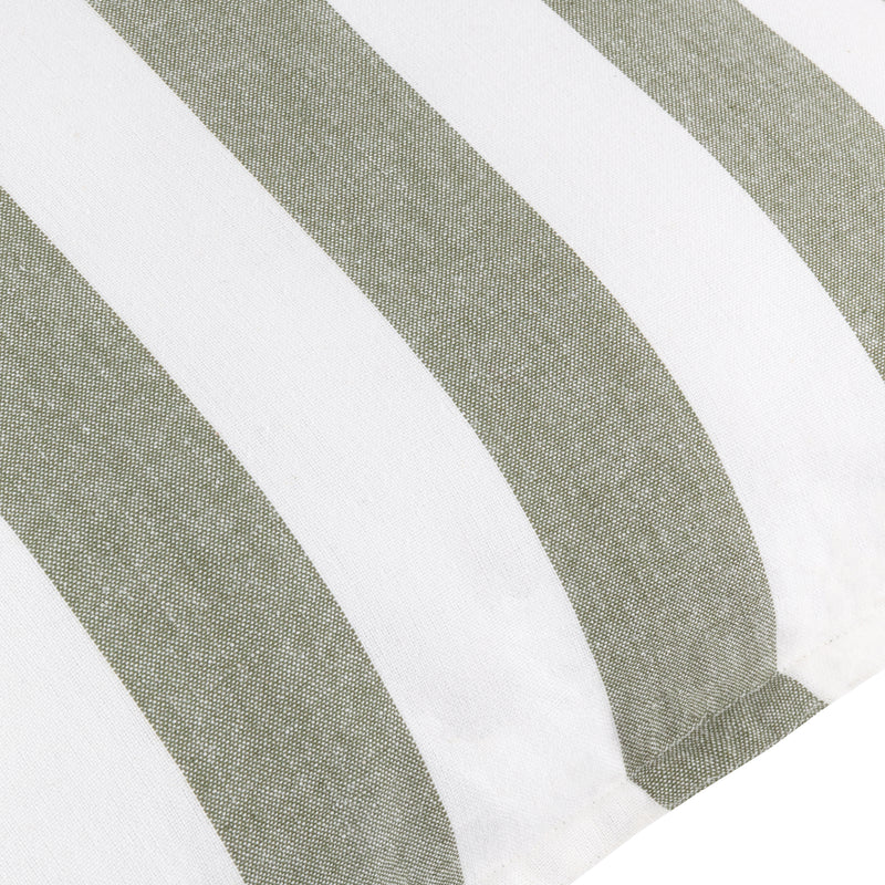 Striped Green Cushions - Hayle Cotton Outdoor Cushion Cover Moss Yard