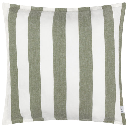 Striped Green Cushions - Hayle Cotton Outdoor Cushion Cover Moss Yard