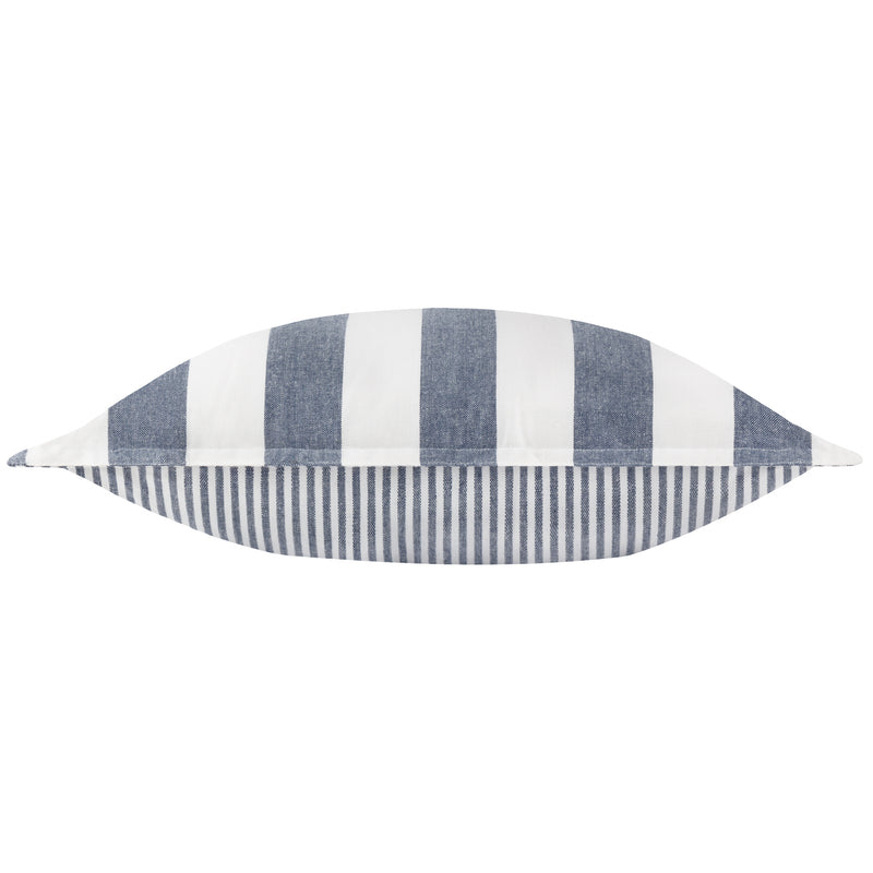 Striped Blue Cushions - Hayle Cotton Outdoor Cushion Cover Navy Yard