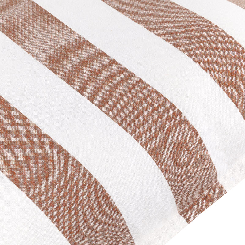 Striped Brown Cushions - Hayle Cotton Outdoor Cushion Cover Pecan Yard