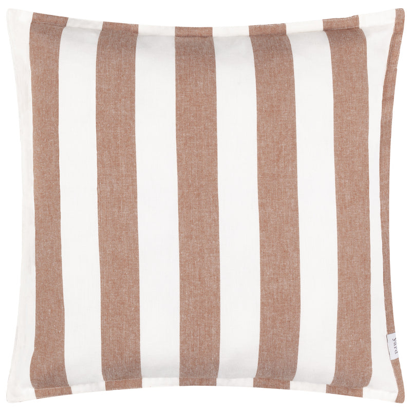 Striped Brown Cushions - Hayle Cotton Outdoor Cushion Cover Pecan Yard