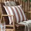 Striped Brown Cushions - Hayle Cotton Outdoor Cushion Cover Pecan Yard