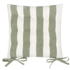 Striped Green Cushions - Hayle 2 Pack Striped Cotton Seat Pad Seat Pad Moss Yard