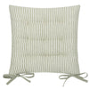 Striped Green Cushions - Hayle 2 Pack Striped Cotton Seat Pad Seat Pad Moss Yard