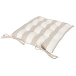 Striped Beige Cushions - Hayle 2 Pack Striped Cotton Seat Pad Seat Pad Natural Yard