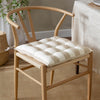 Striped Beige Cushions - Hayle 2 Pack Striped Cotton Seat Pad Seat Pad Natural Yard