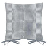 Striped Blue Cushions - Hayle 2 Pack Striped Cotton Seat Pad Seat Pad Navy Yard