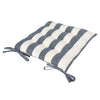 Striped Blue Cushions - Hayle 2 Pack Striped Cotton Seat Pad Seat Pad Navy Yard