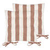 Striped Brown Cushions - Hayle 2 Pack Striped Cotton Seat Pad Seat Pad Pecan Yard