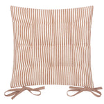 Striped Brown Cushions - Hayle 2 Pack Striped Cotton Seat Pad Seat Pad Pecan Yard