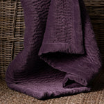 Additions Haze Velvet Quilted Throw in Plum