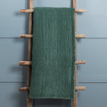 Additions Haze Velvet Quilted Throw in Seafoam