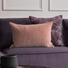 Plain Pink Cushions - Haze Embroidered Cushion Cover Coral Additions