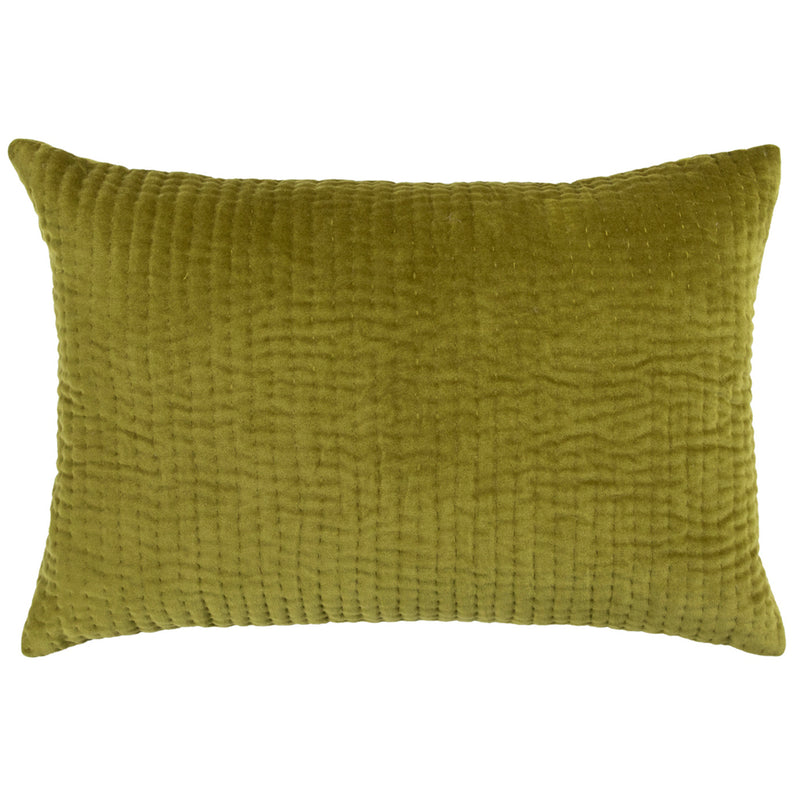 Plain Green Cushions - Haze Embroidered Cushion Cover Olive Additions