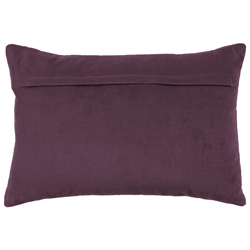 Plain Purple Cushions - Haze Embroidered Cushion Cover Plum Additions