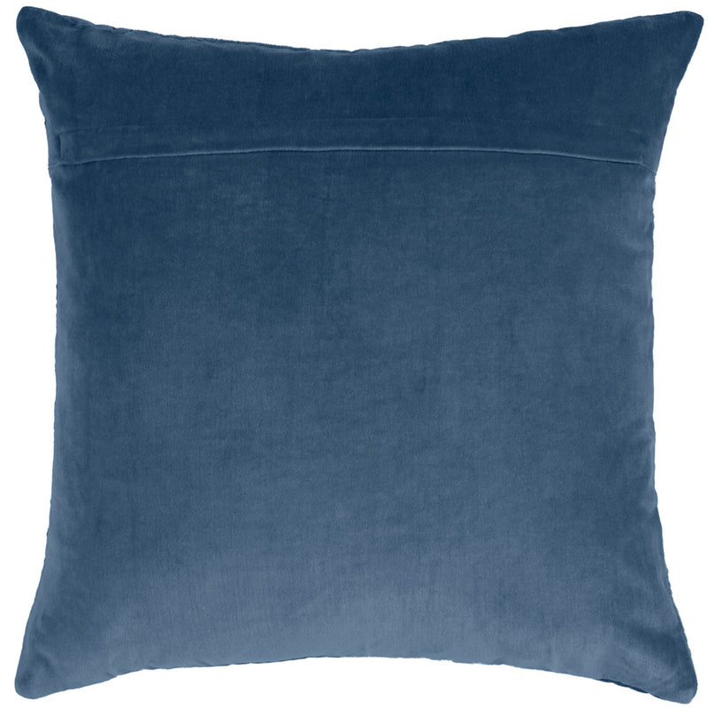 Plain Blue Cushions - Haze Embroidered Cushion Cover Bluebelle Additions