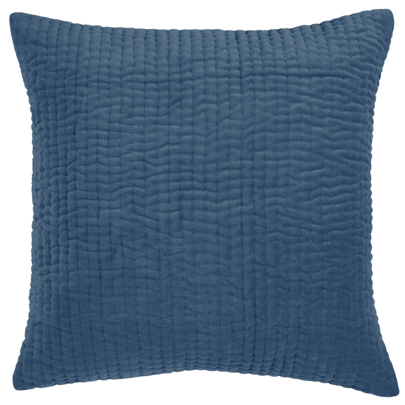 Plain Blue Cushions - Haze Embroidered Cushion Cover Bluebelle Additions