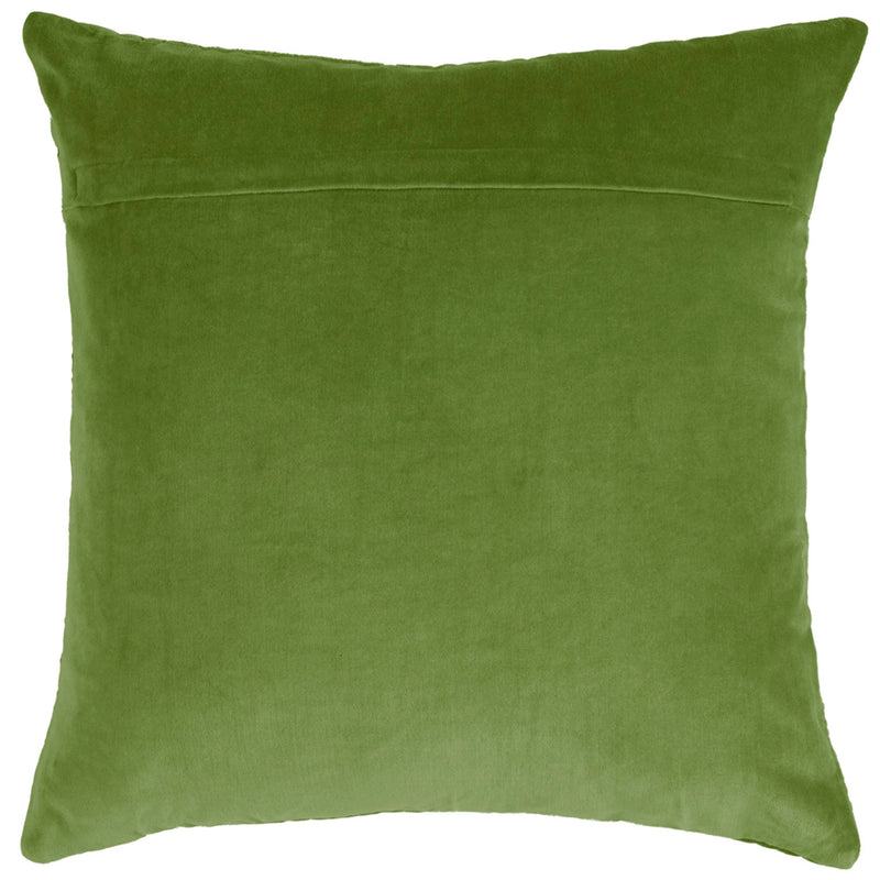 Plain Green Cushions - Haze Embroidered Cushion Cover Grass Additions