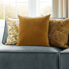 Plain Yellow Cushions - Haze Embroidered Cushion Cover Mustard Additions