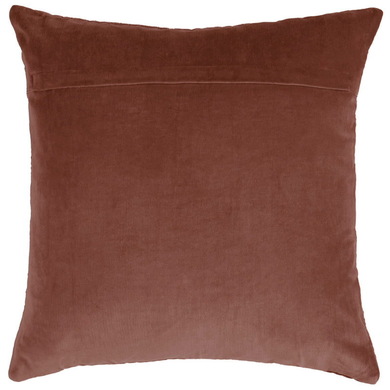 Plain Red Cushions - Haze Embroidered Cushion Cover Persimmon Additions