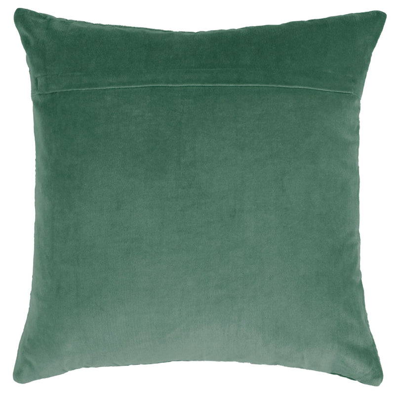 Plain Green Cushions - Haze Embroidered Cushion Cover Seafoam Additions