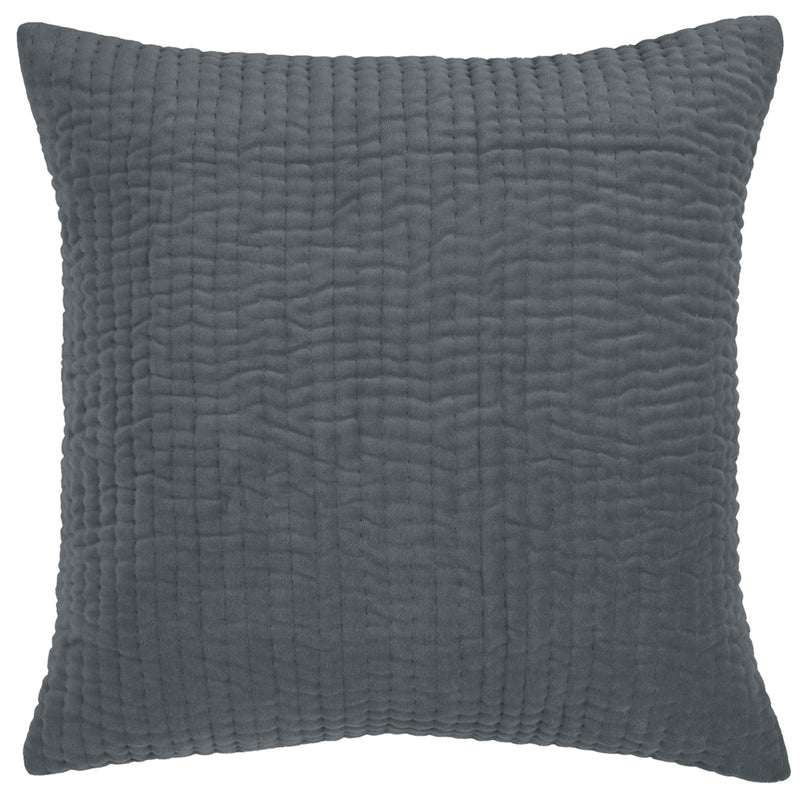 Plain Grey Cushions - Haze Embroidered Cushion Cover Storm Additions