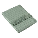 furn. Hazie Woven Fringed Throw in Eucalyptus