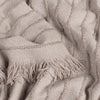 furn. Hazie Woven Fringed Throw in Griege