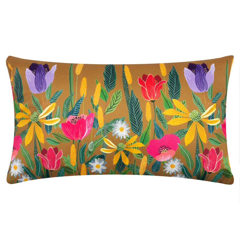 Wylder House of Bloom Celandine Rectangular Outdoor Cushion Cover in Saffron