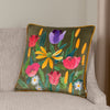 Wylder House of Bloom Celandine Cushion Cover in Olive